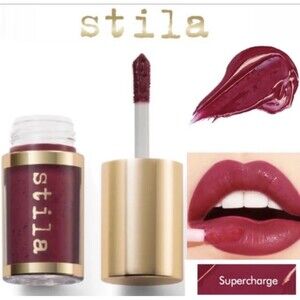 Stila Shine Fever Lip Vinyl Liquid Lacquer Lipstick Supercharge 0.18 oz New